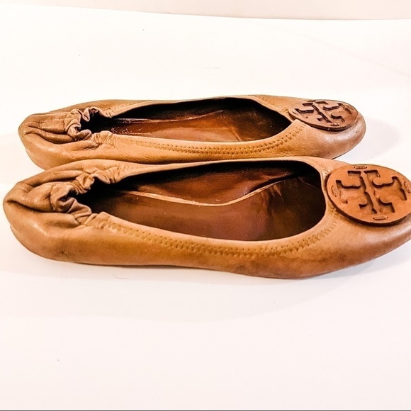 Tory Burch Minnie Leather Flats SZ- 9.5/10 See pic for Measurements - Picture 3 of 8
